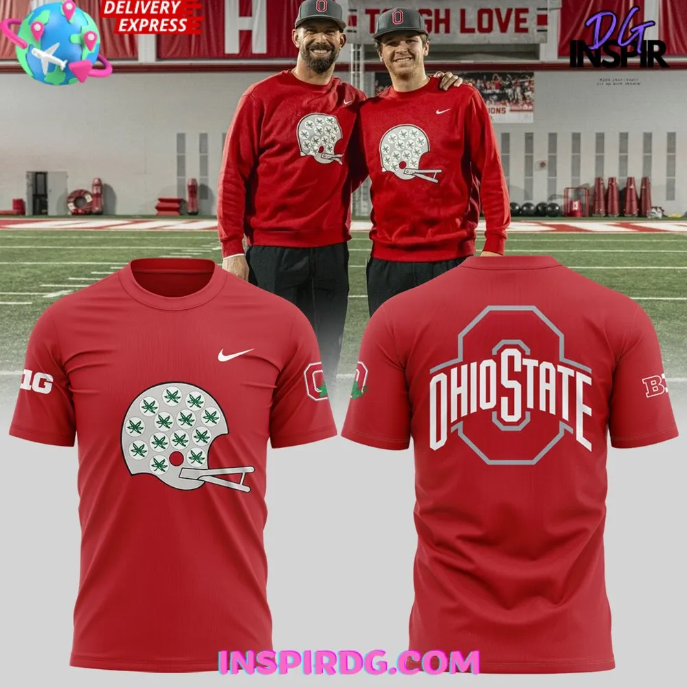 -Ohio State Football Throwback Helmet T-Shirt