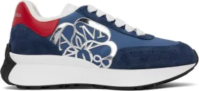 Alexander McQueen Blue Sprint Runner Sneakers