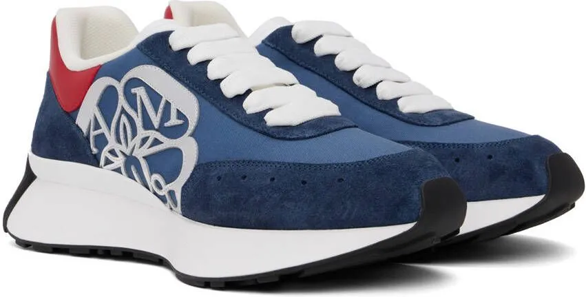 Alexander McQueen Blue Sprint Runner Sneakers