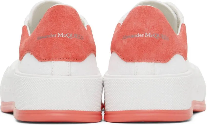 Alexander McQueen White & Pink Plimsoll Sneakers