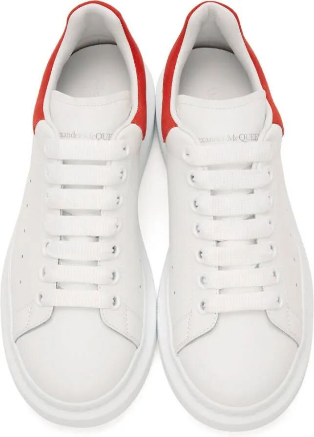 Alexander McQueen White & Red Oversized Sneakers