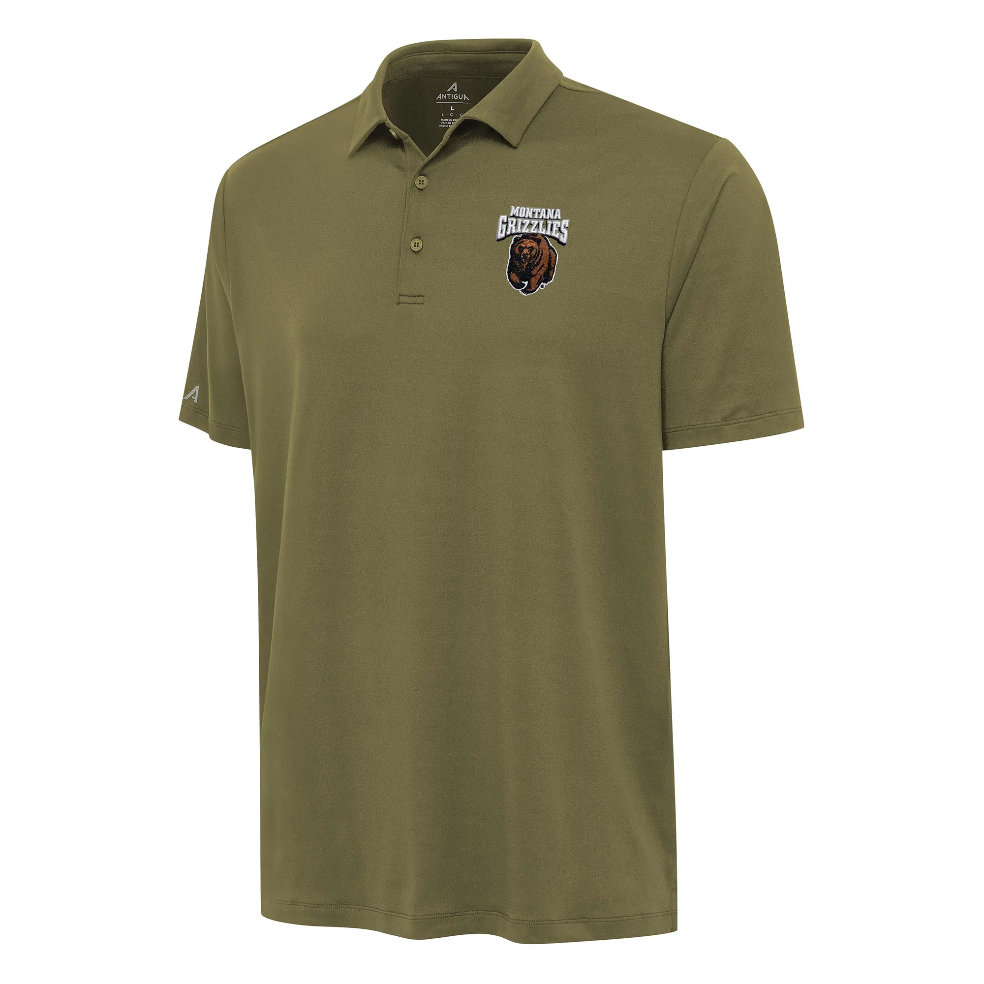 Antigua Montana Grizzlies Olive Reprocess Polo