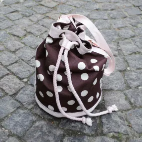 Bibi Bag - Brown/Cream Dots