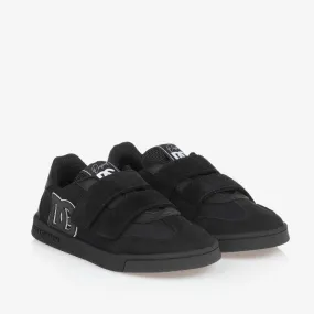 Black Suede Leather & Mesh Trainers