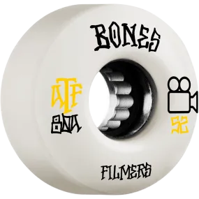 Bones 52mm ATF Filmers White 80a Skateboard Wheels