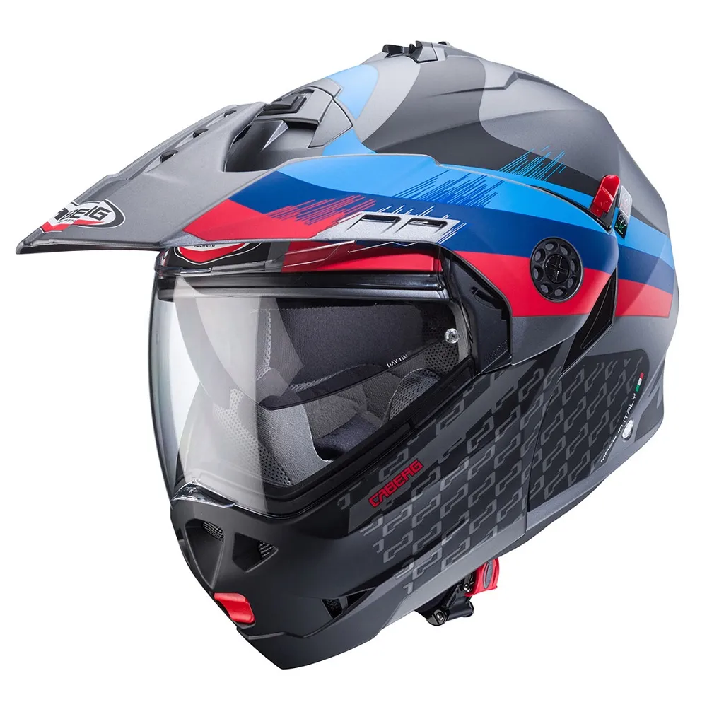 Caberg Tourmax X Sarabe Helmet - Gun/Blue/Red