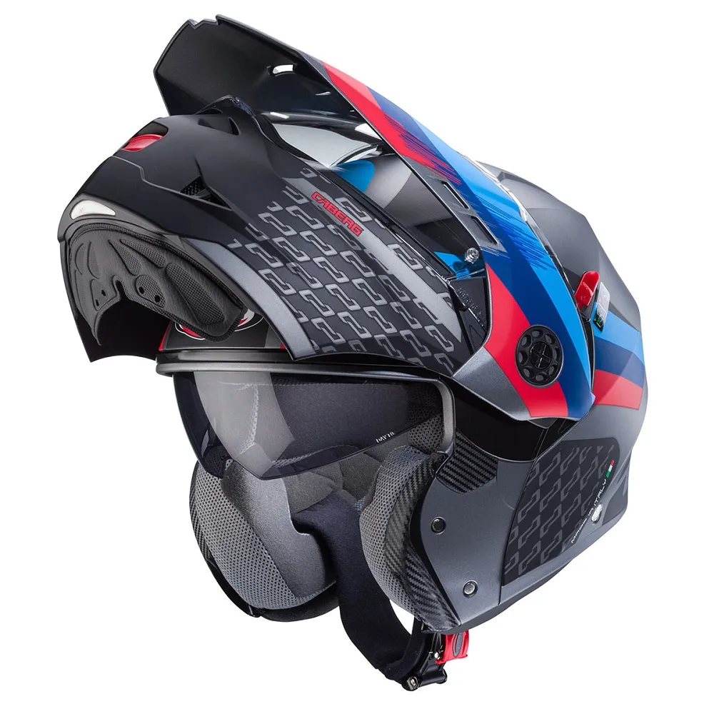 Caberg Tourmax X Sarabe Helmet - Gun/Blue/Red