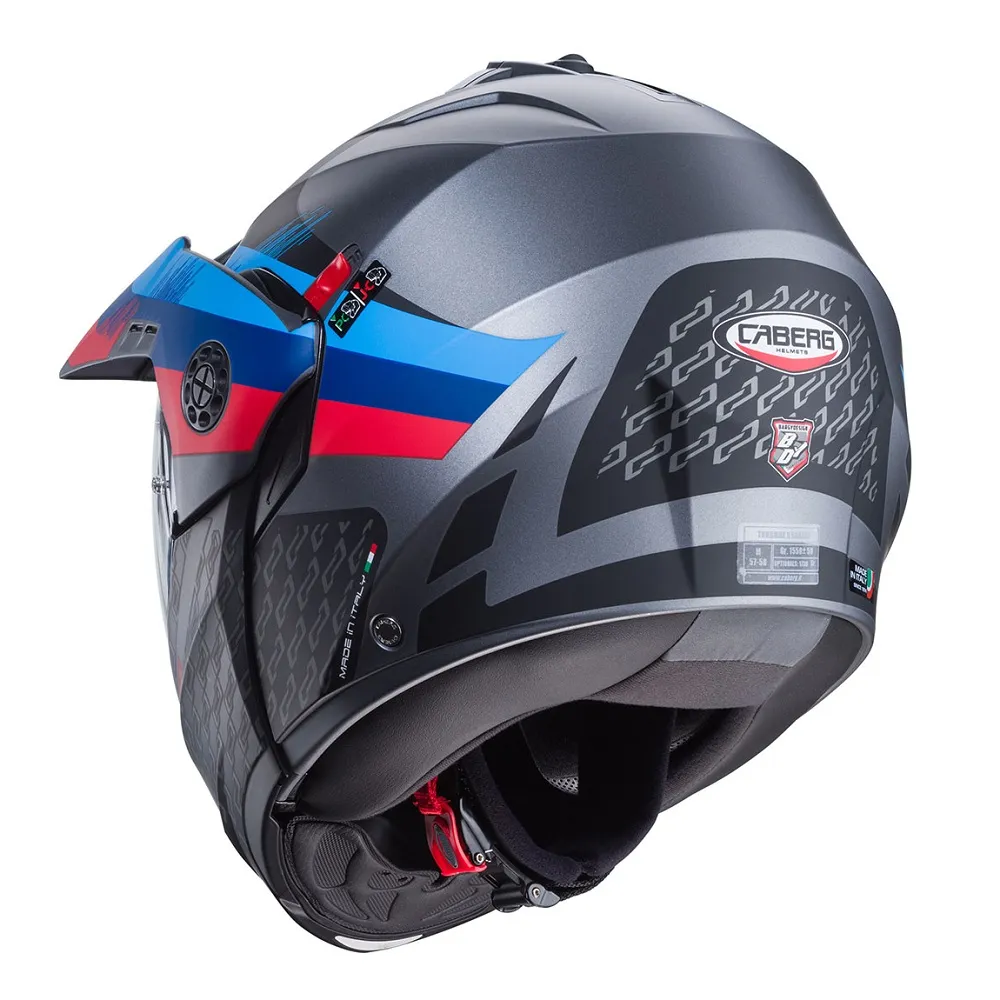 Caberg Tourmax X Sarabe Helmet - Gun/Blue/Red