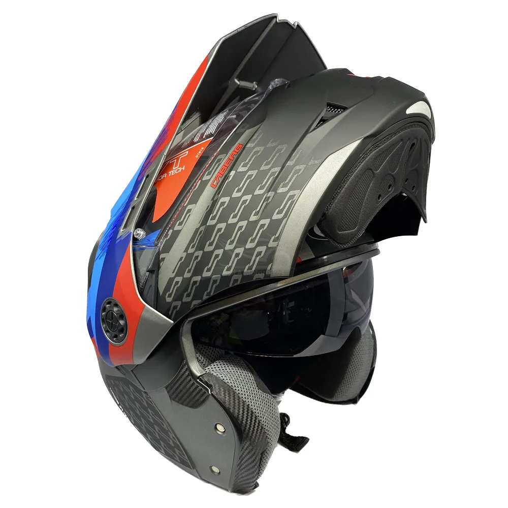 Caberg Tourmax X Sarabe Helmet - Gun/Blue/Red