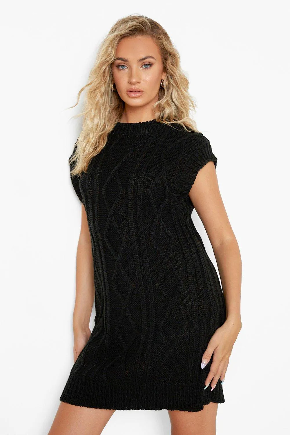 Cable Sleeveless Knitted Longline Tank