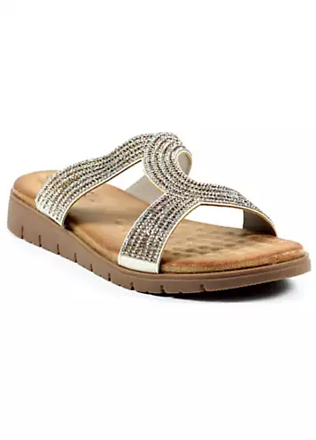 Chavez II Gold Sandals by Lunar | Look Again