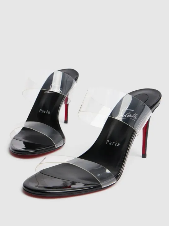 Christian Louboutin   85mm Just Nothing PVC mule sandals 