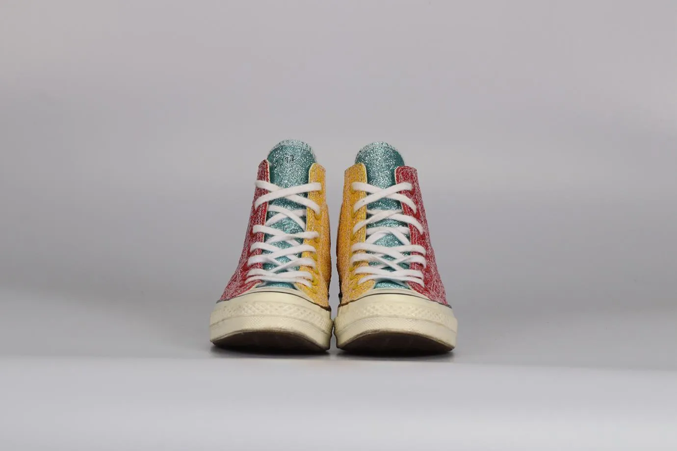 CONVERSE + JW ANDERSON GLITTER CANVAS SNEAKERS EU 38 UK 5 US 8