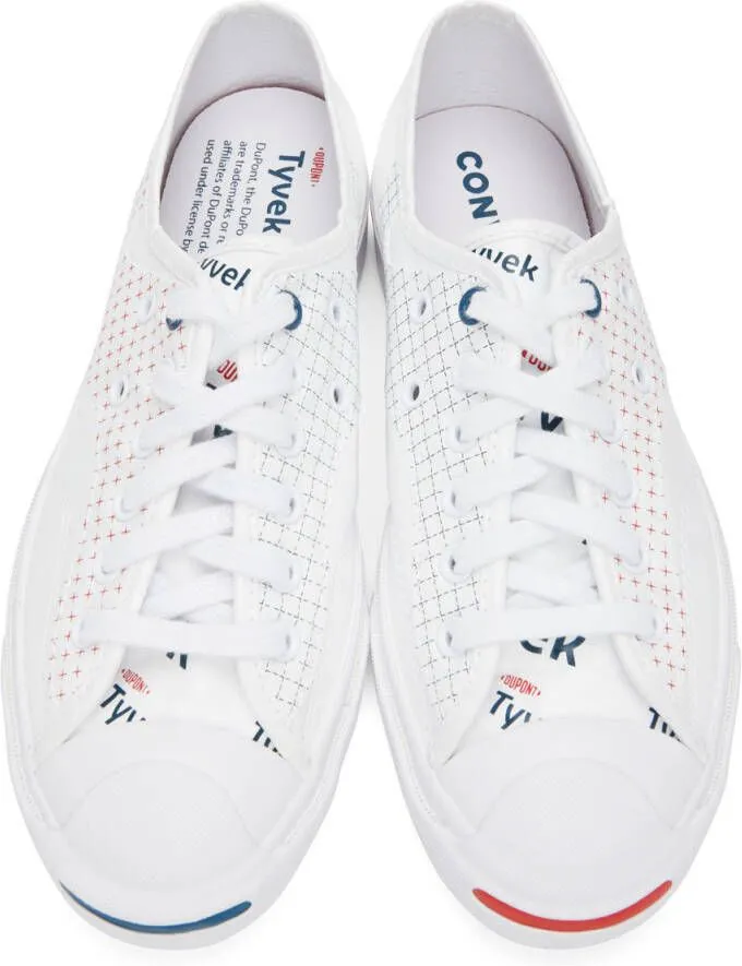 Converse White Tyvek Jack Purcell Rally Low Sneakers