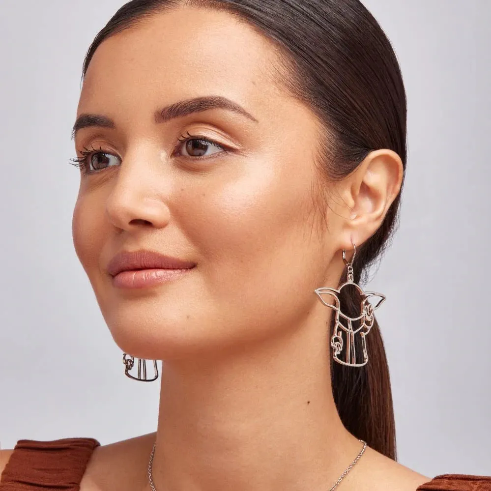 Couture Kingdom - Grogu Outline Drop Earrings