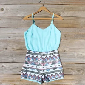 Crystal Wishes Romper in Turquoise