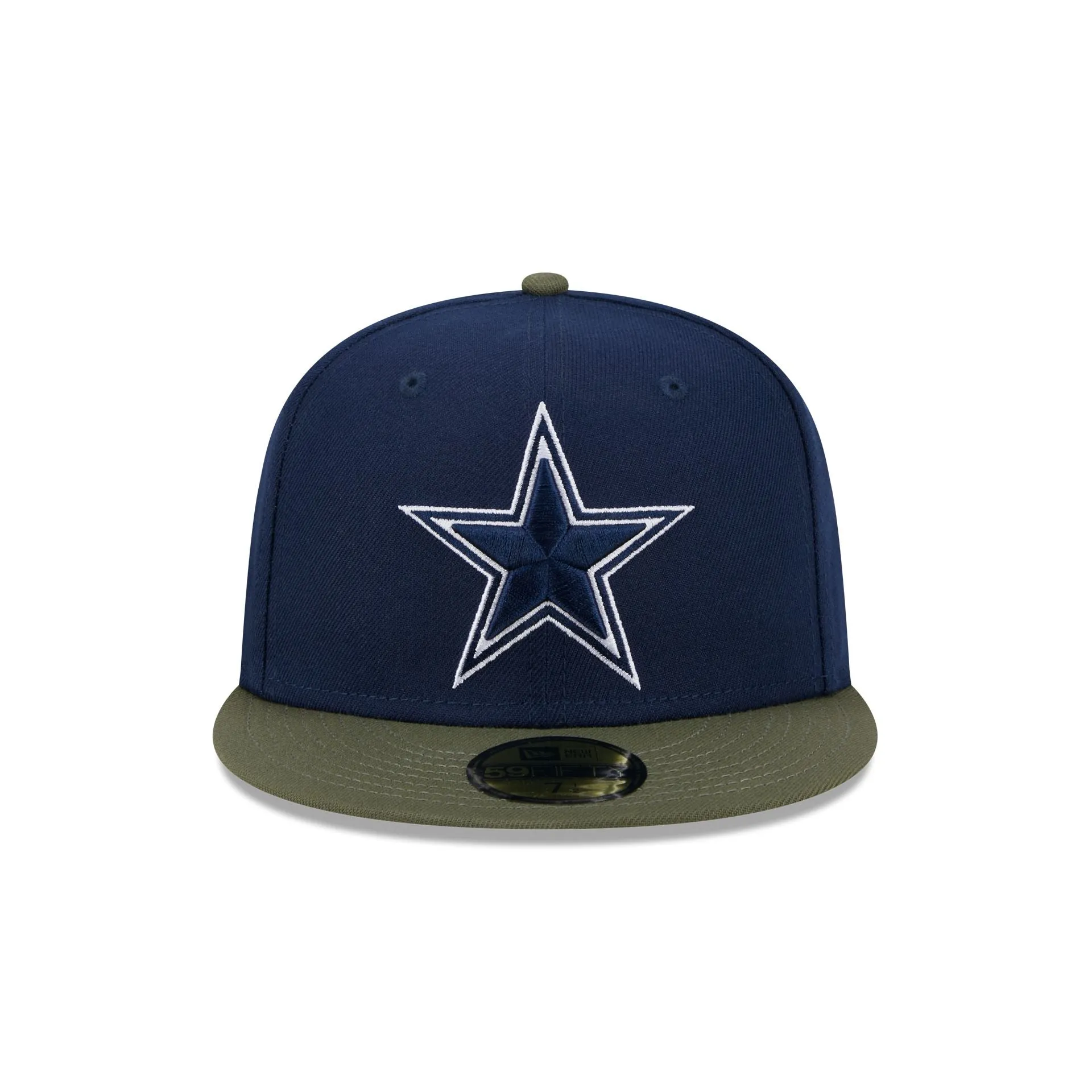 Dallas Cowboys Olive Visor 59FIFTY Fitted Hat