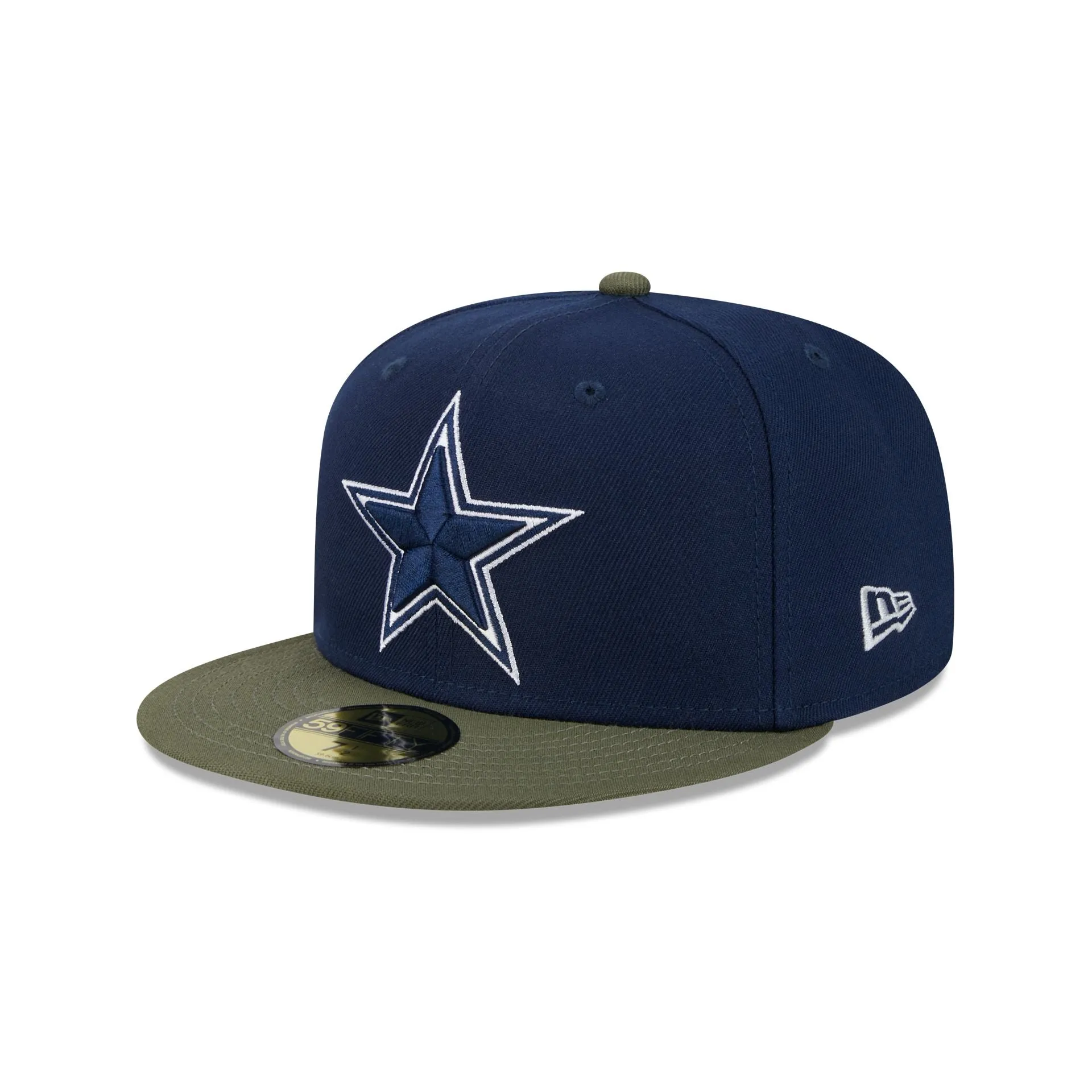 Dallas Cowboys Olive Visor 59FIFTY Fitted Hat