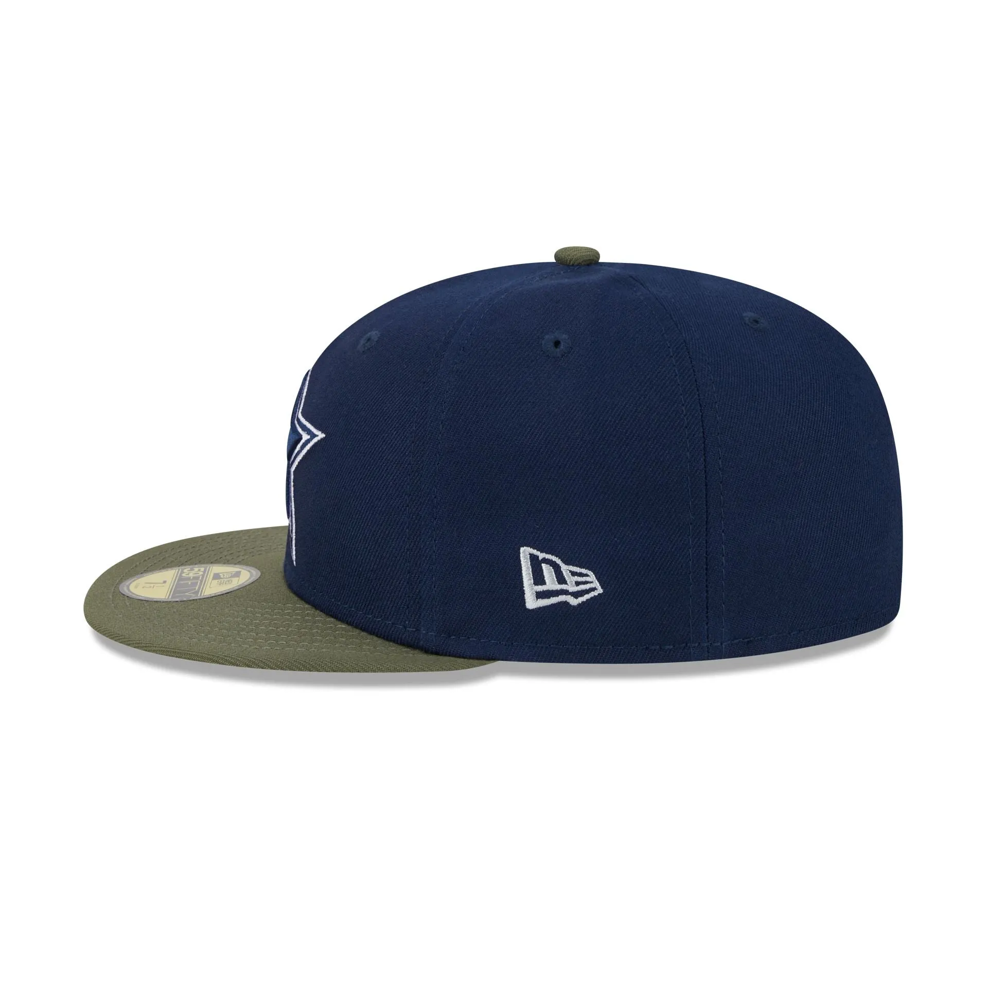 Dallas Cowboys Olive Visor 59FIFTY Fitted Hat