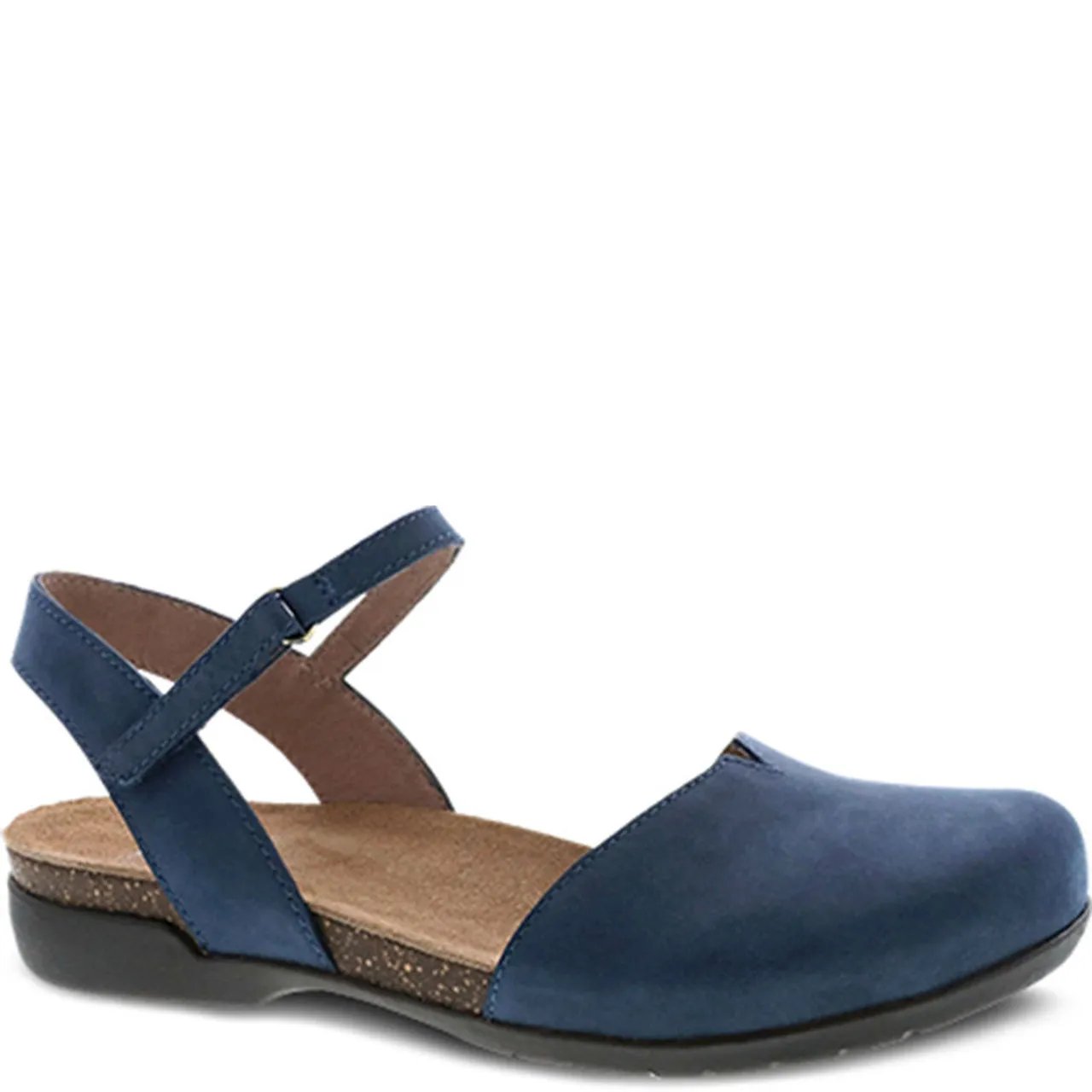 Dansko ROWAN Navy Milled Nubuck Mary Jane Sandals