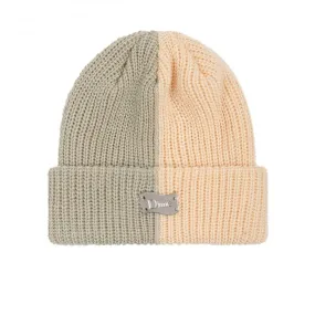 Dime Split Beanie (Cream/Grey)