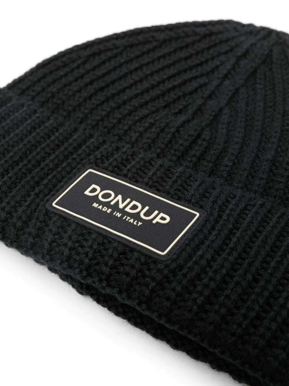 DONDUP logo-patch beanie - Black