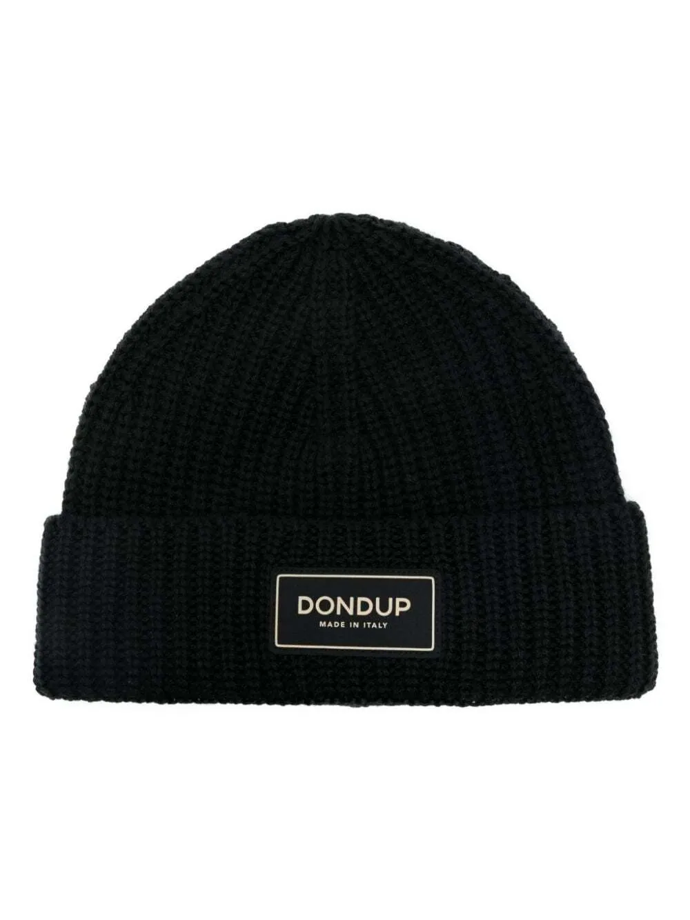 DONDUP logo-patch beanie - Black