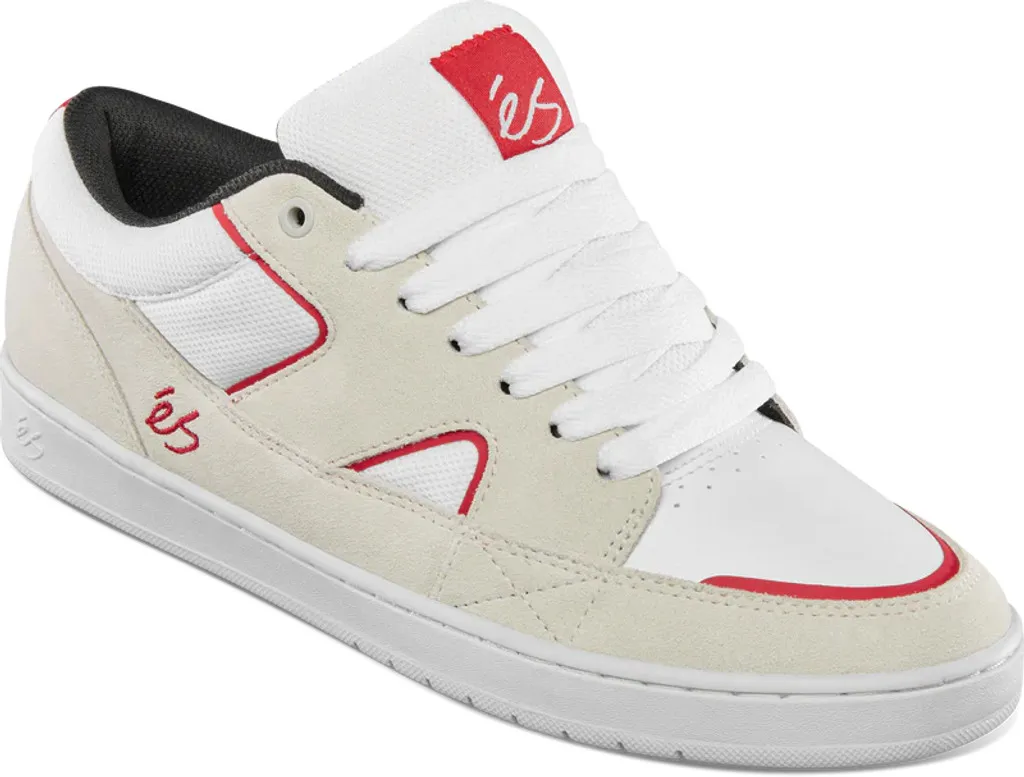 Es SOPHISTO Skateboard Shoe White w/ Red FREE SHIPPING!