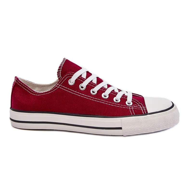 FR1 Women's Classic Low Sneakers Burgundy Vegas red