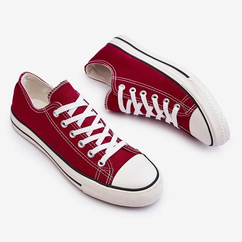 FR1 Women's Classic Low Sneakers Burgundy Vegas red