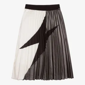 Girls Pleated Satin Skirt