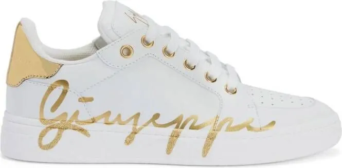 Giuseppe Zanotti GZ94 metallic sneakers White