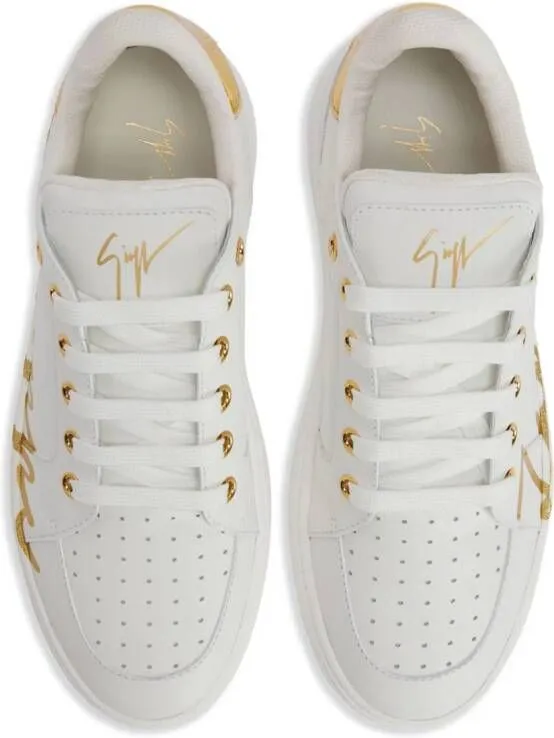 Giuseppe Zanotti GZ94 metallic sneakers White