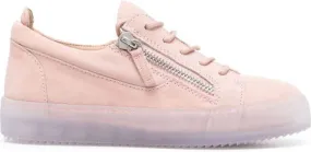 Giuseppe Zanotti zip-detail leather low-top sneakers Pink