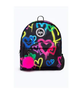 Graffiti heart backpack one size black/multicoloured Hype