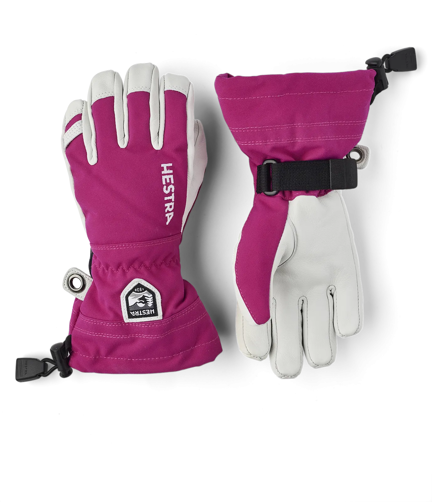 Hestra Juniors' Army Leather Heli Ski Fuchsia | Buy Hestra Juniors' Army Leather Heli Ski Fuchsia here | Outnorth