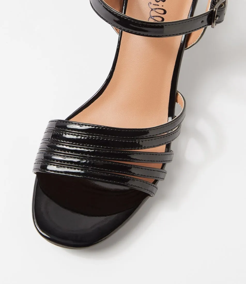 I LOVE BILLY Hophie Black Patent Pu Sandals