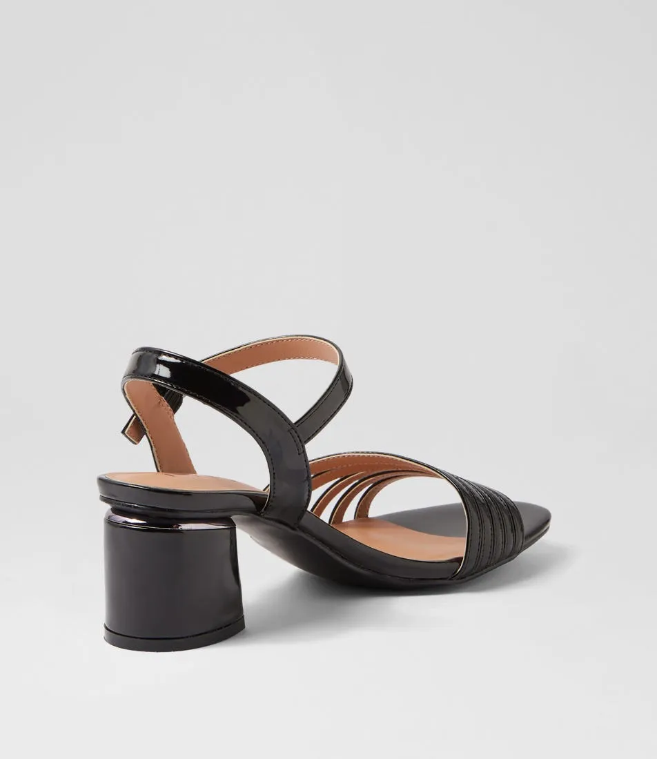 I LOVE BILLY Hophie Black Patent Pu Sandals