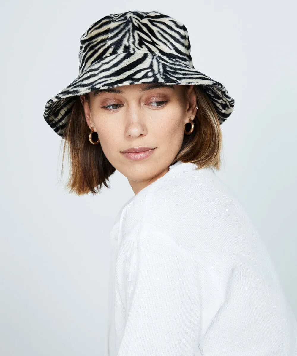 Insight Fuzzy Zebra Bucket Hat