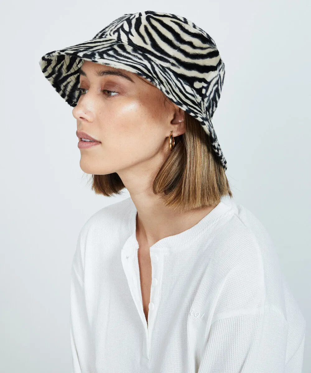 Insight Fuzzy Zebra Bucket Hat