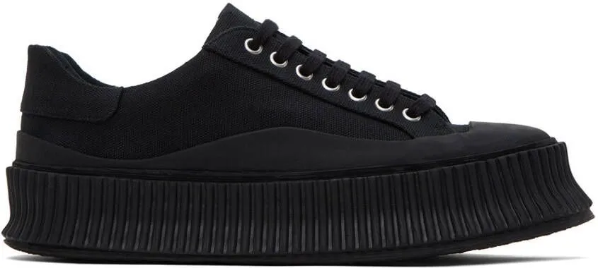 Jil Sander Black Platform Sneakers