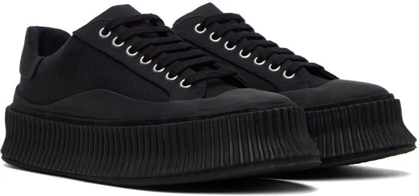 Jil Sander Black Platform Sneakers