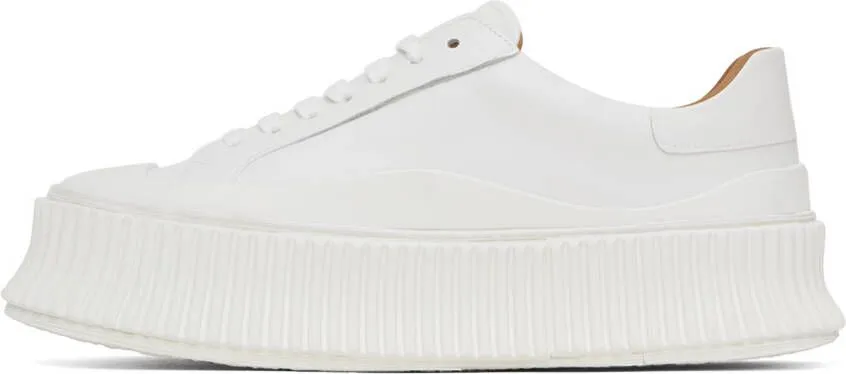 Jil Sander White Platform Sneakers