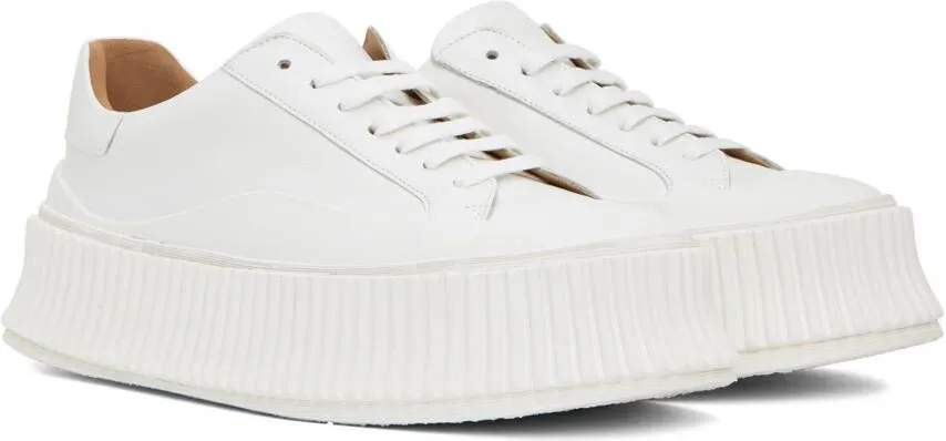 Jil Sander White Platform Sneakers