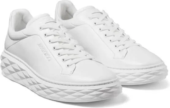 Jimmy Choo Diamond Maxi leather sneakers White