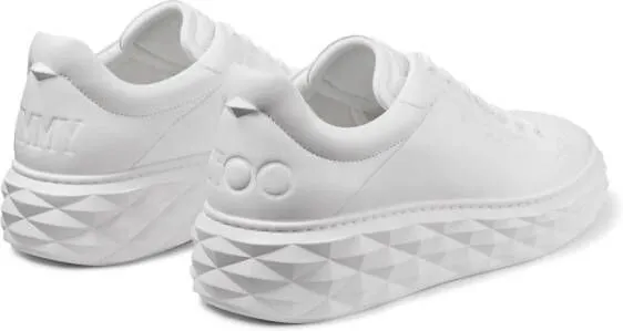 Jimmy Choo Diamond Maxi leather sneakers White