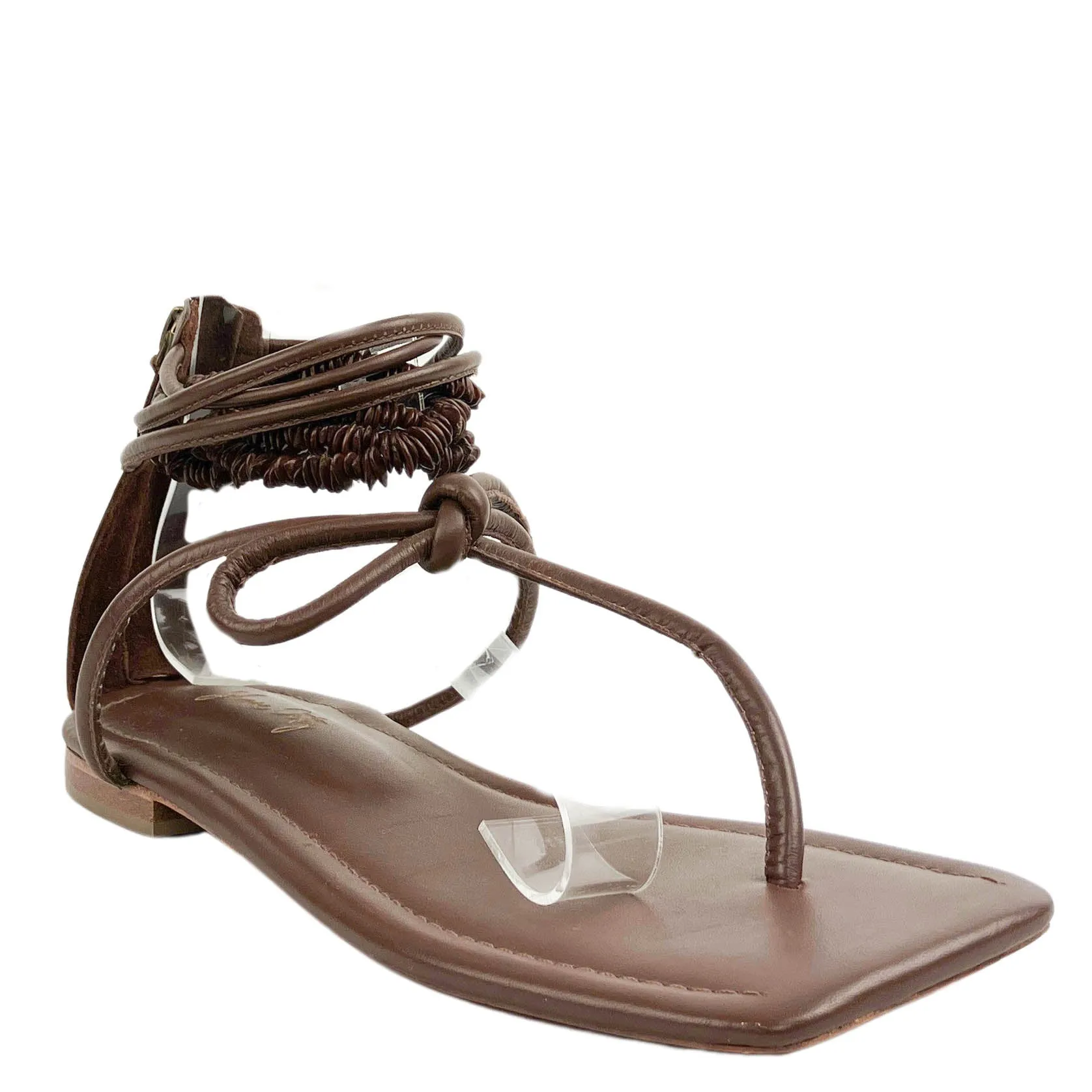 Johanna Ortiz Coastal Jungle Sandals in Chocolate Brown