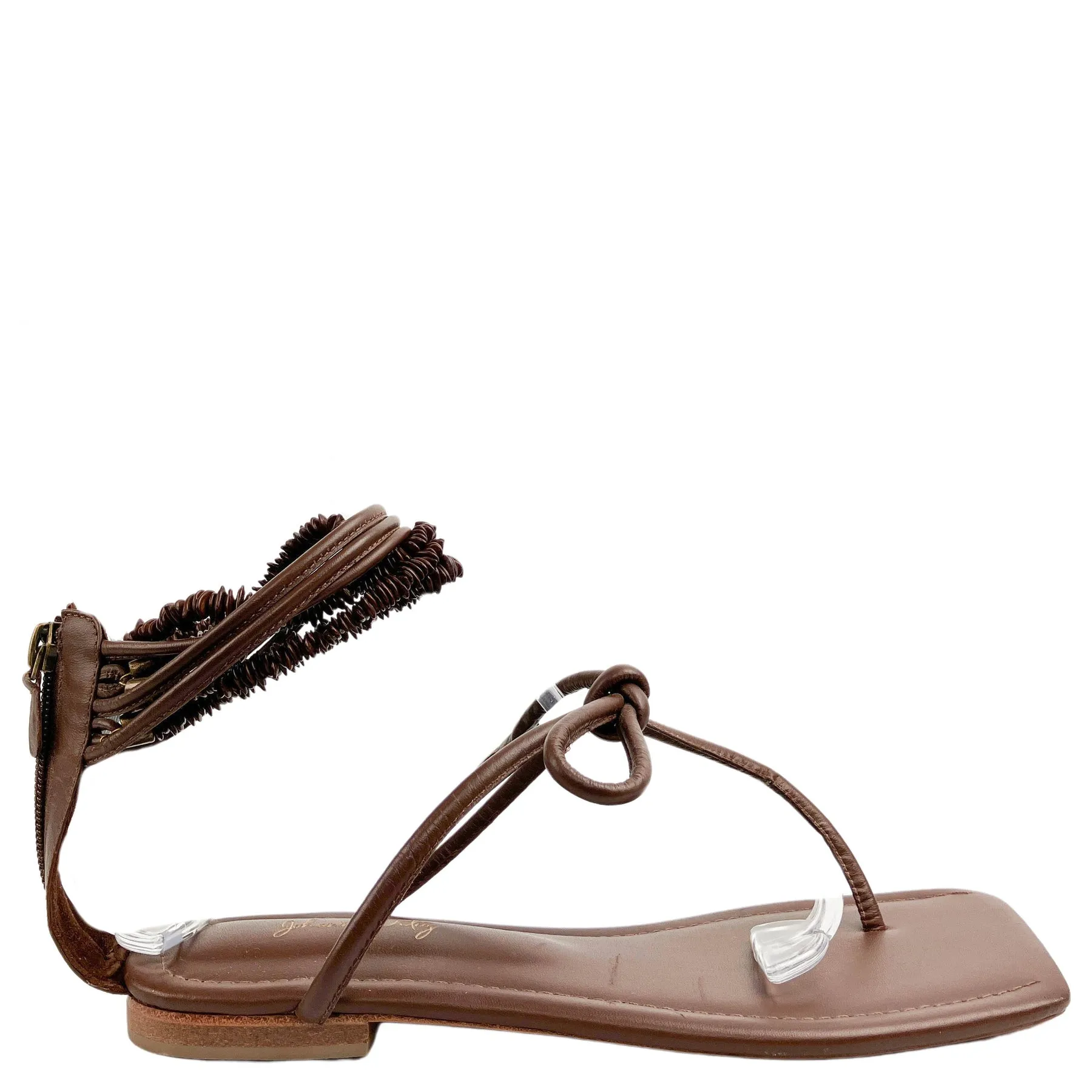 Johanna Ortiz Coastal Jungle Sandals in Chocolate Brown