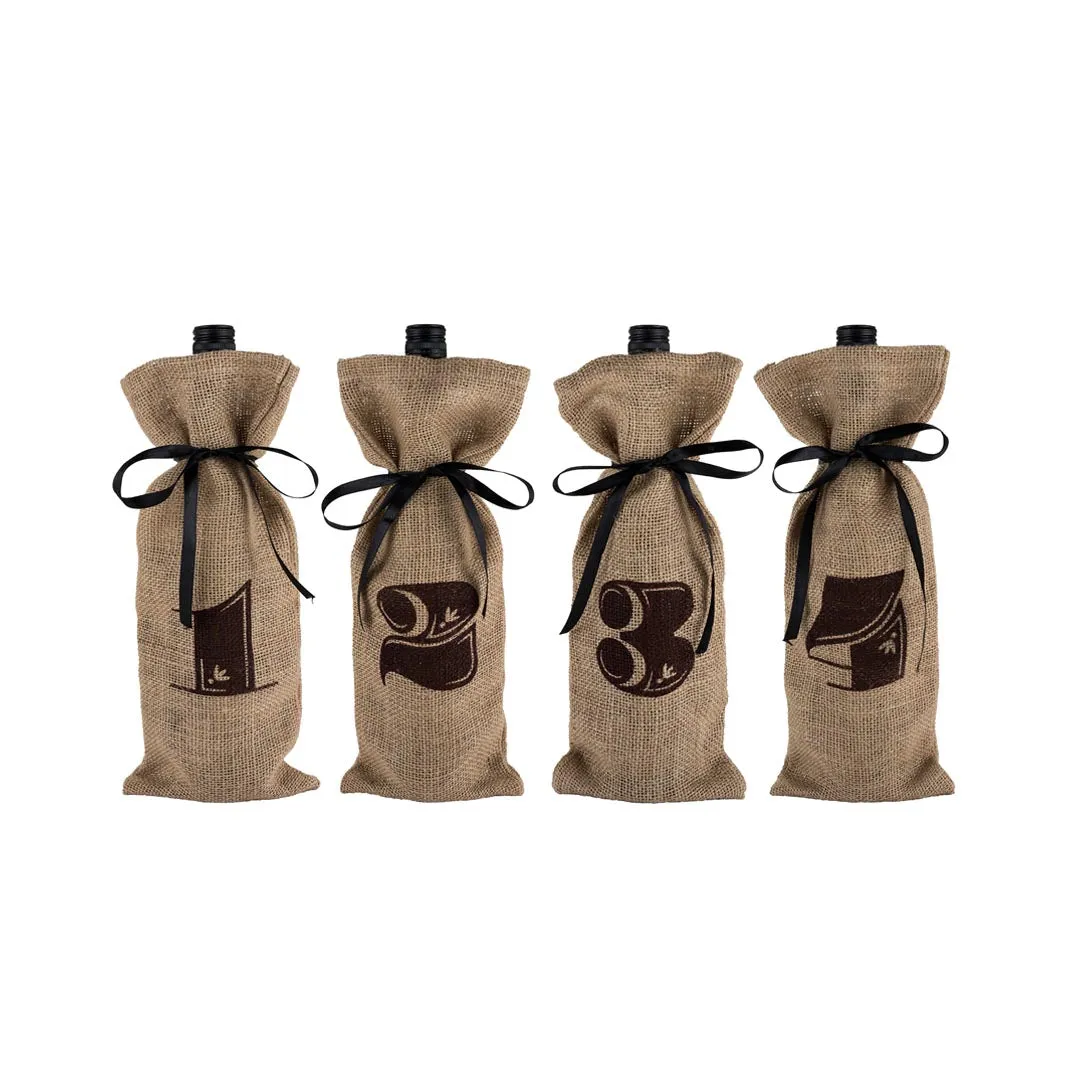 JUTE BAG WINE TASTING KIT