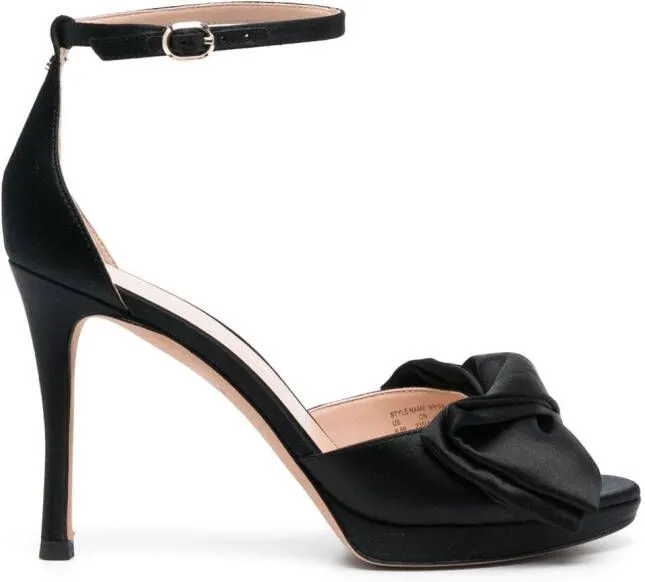 Kate Spade 100mm bow-detail satin sandals Black